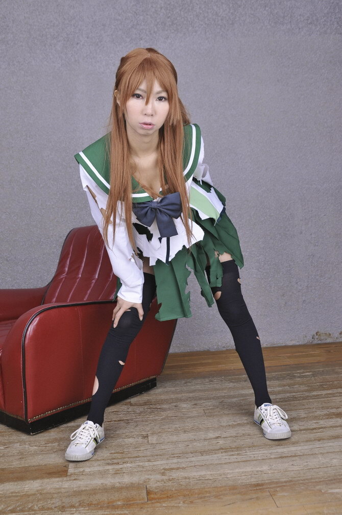 [Cosplay] 2013.04.09  Big boobs Saya Takagi 性感制服诱惑